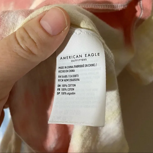 AE Tie-Dye Scoop Neck Babydoll T-Shirt S - Picture 9 of 9